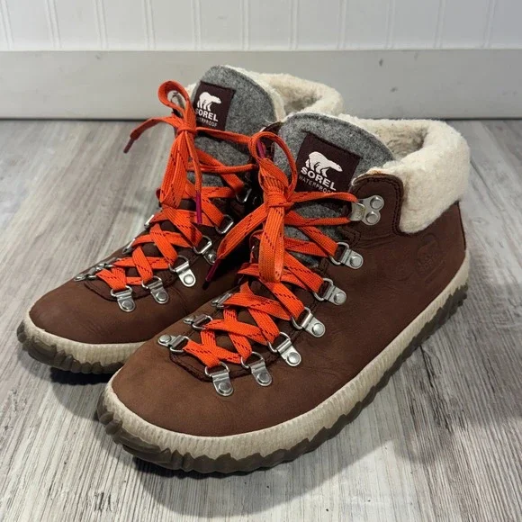 Sorrel Out N About Plus Conquest Women's Waterproof Brown Boots Sz 8.5 - Picture 2 of 10